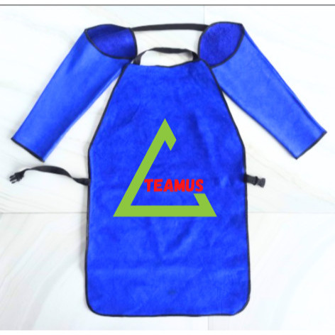Apron Las Set Safety Baju Las Safety Satu Set Apron Las Bahan Kulit Seragam Baju + Tangan