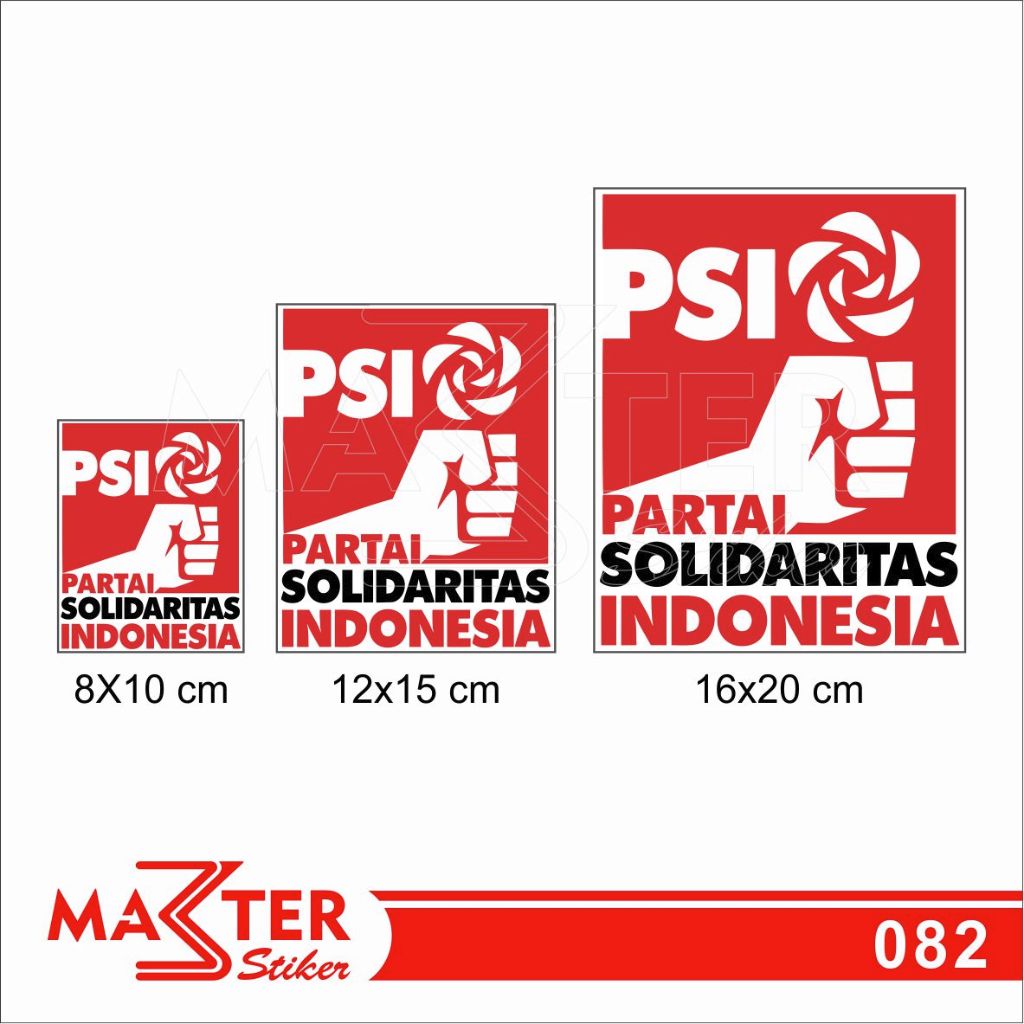 

082 - Stiker Logo Partai PSI, Sticker Vinyl, Premium, Tahan Air, Termurah, dan Bisa Custom