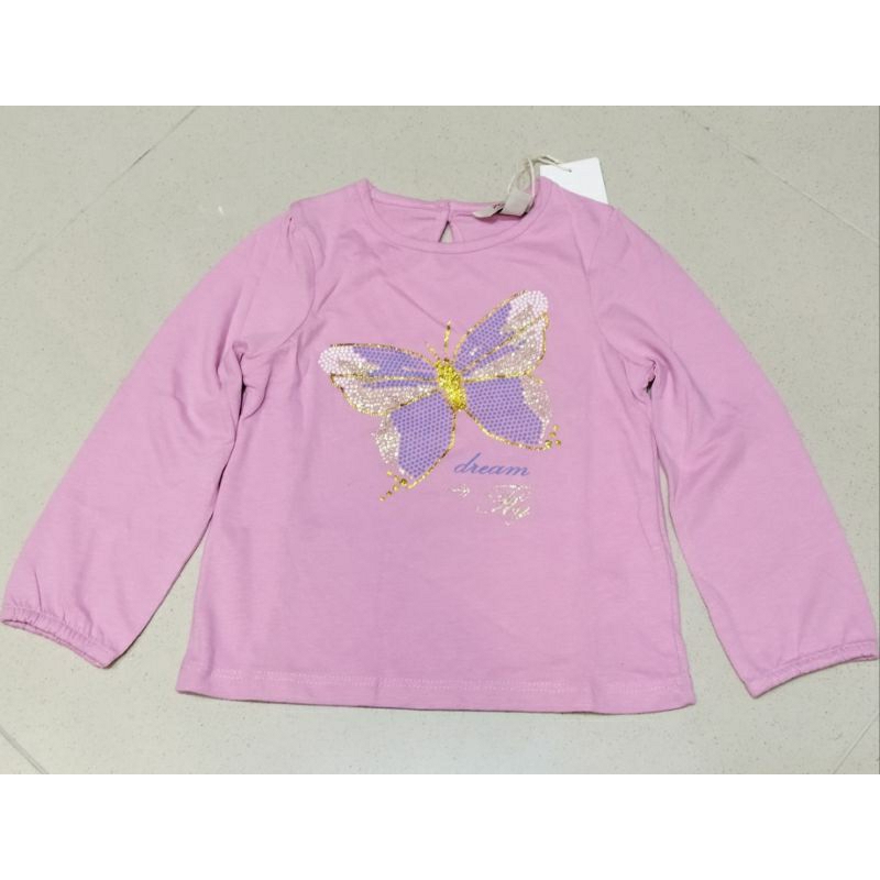 kaos lengan panjang dan lengan pendek anak bayi perempuan umur 1 tahun sampai 18 bulan BABY G*P ORIG