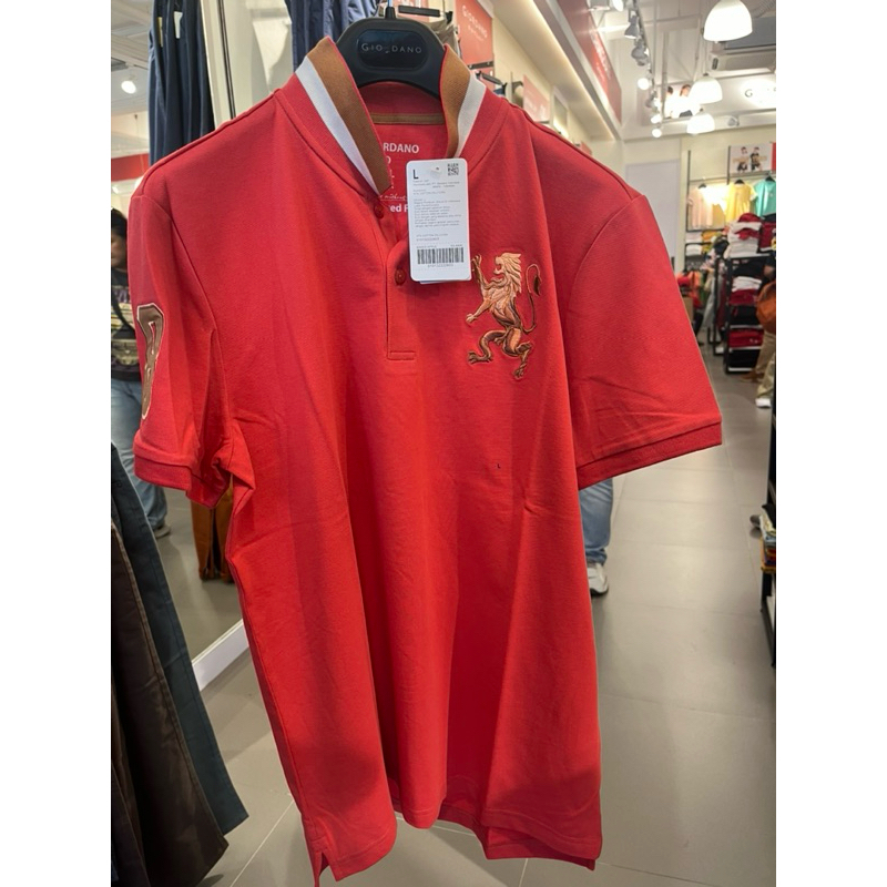 POLO NEW SHIRT MENS GIORDANO 3D LION BAKED APPLE ORIGINAL | KAOS POLO 3D LION GIORDANO ORIGINAL