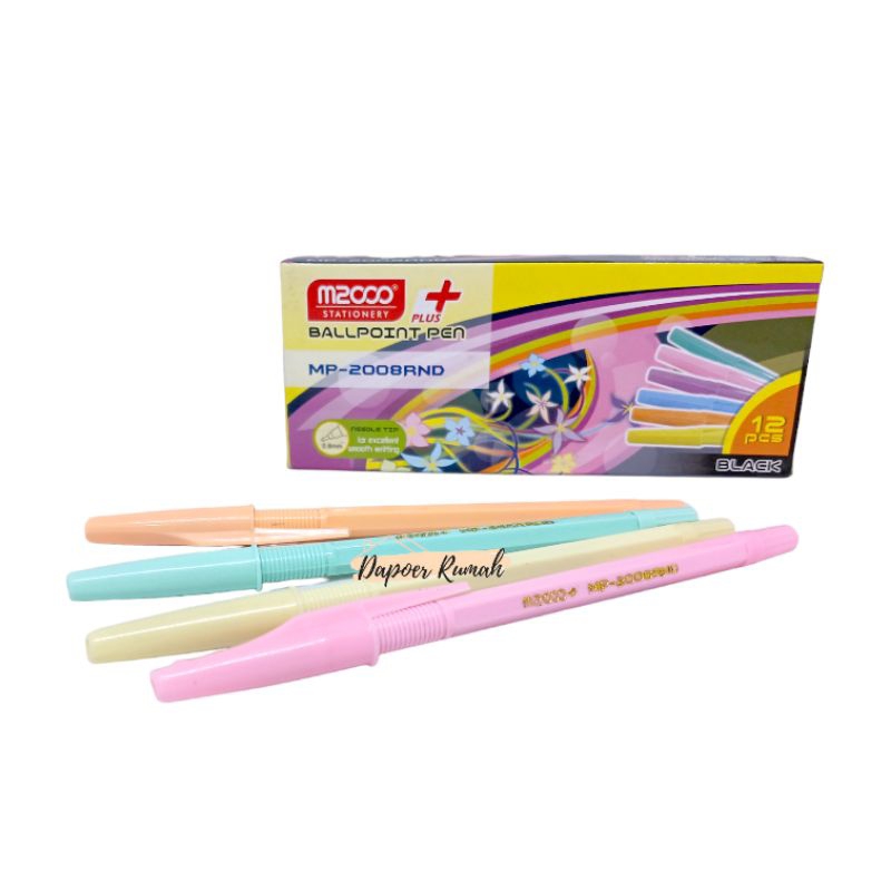 

( 12 PCS ) BALLPOINT PEN MP 2008RND M2000/BULPEN/PULPEN HITAM/PENA