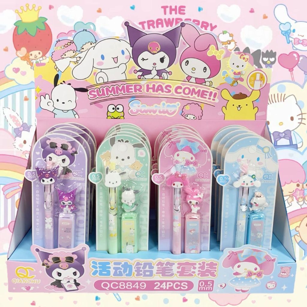 

Set Pensil Mekanik karakter SANRIO Free Refill Isi Pensil 0.5 mm Free Pengahapus karakter 8849