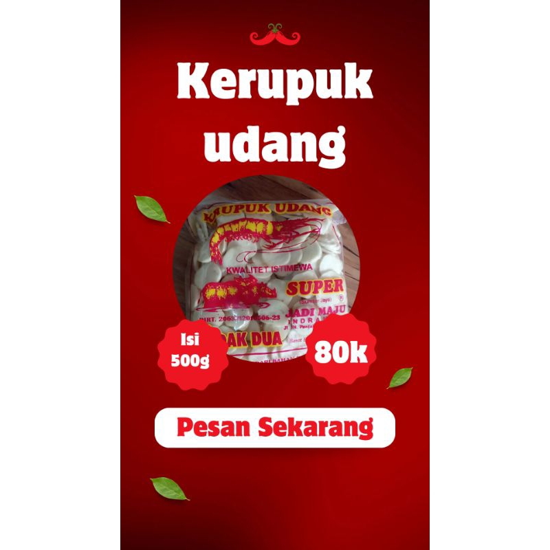 

Kerupuk Udang cap Badak Dua ukuran 500g