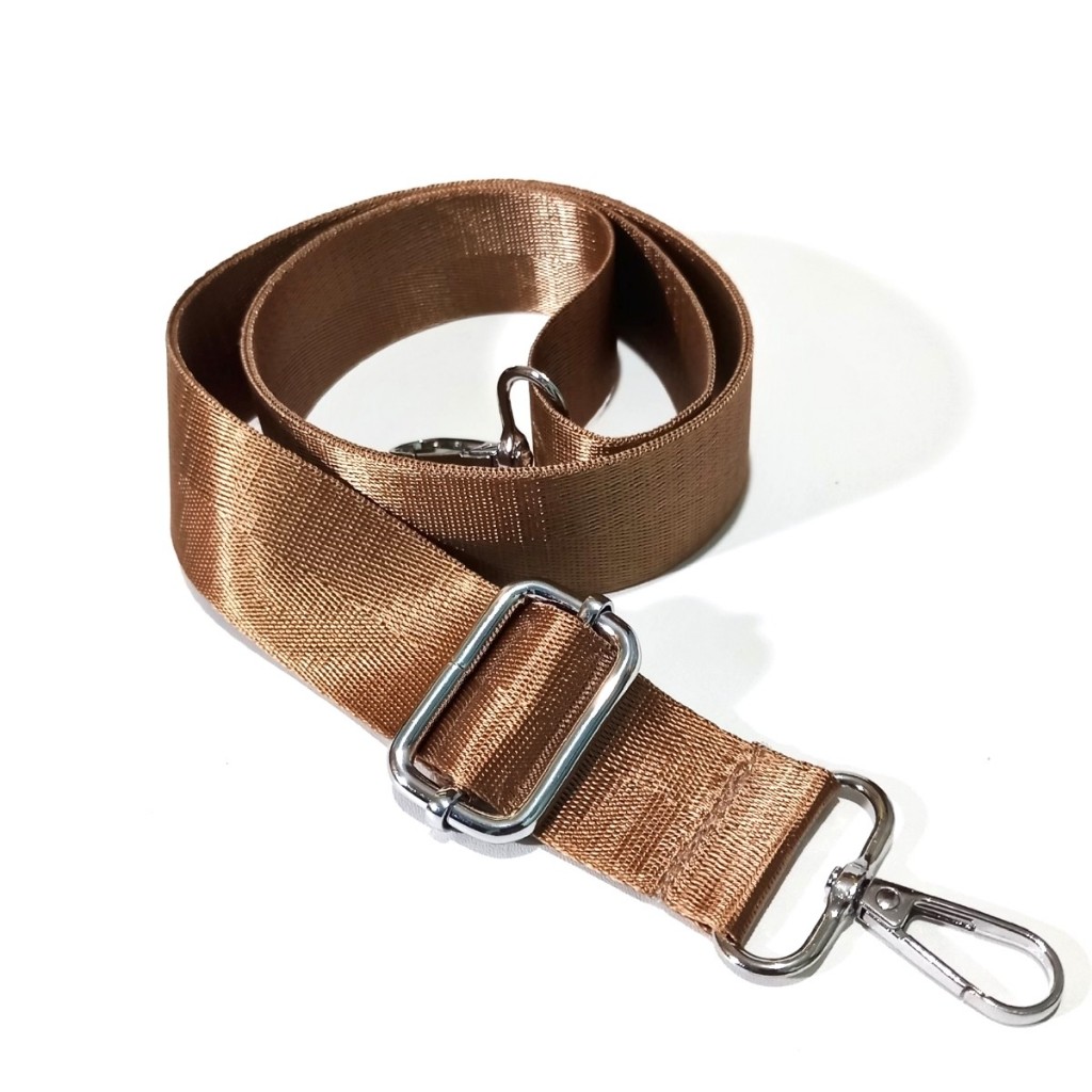 Strap Tali Tas Selempang Poliester Pengait Silver Trendy