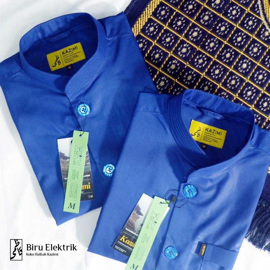 Koko Kazimi BIRU ELEKTRIK  (Basic ) | Baju Muslim | Koko Ammu | Koko Habaib