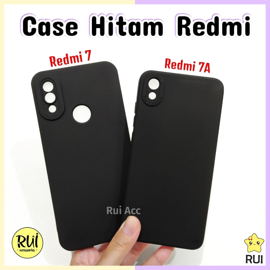 Case Hitam Xiaomi Redmi 7A / Redmi 7 Sidik Jari Xiaomi Black Matte Softcase Polos Lentur Silikon HP