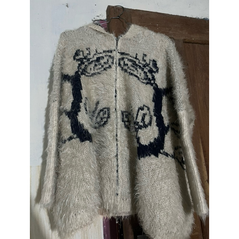Preloved Sweater Rajut Premium Thrift Hoodie Fuzzy Wuzzy Oversized Sweater Rajut Premium Pl Jaket Fu