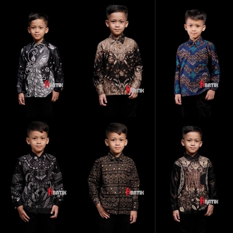 BAJU BATIK ANAK LAKI LAKI - KEMEJA BATIK ANAK PREMIUM -KEMEJA BATIK ANAK PRIA LENGAN PANJANG TERMURA