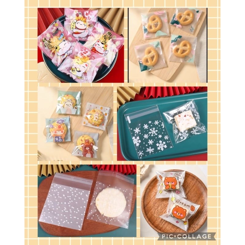 Plastik OPP Cookies polos motif lucu.