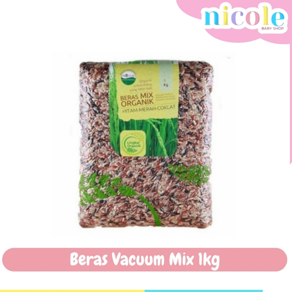 

Lingkar Organik Beras Vacuum Mix Hitam Merah Coklat 1kg / Beras Mix