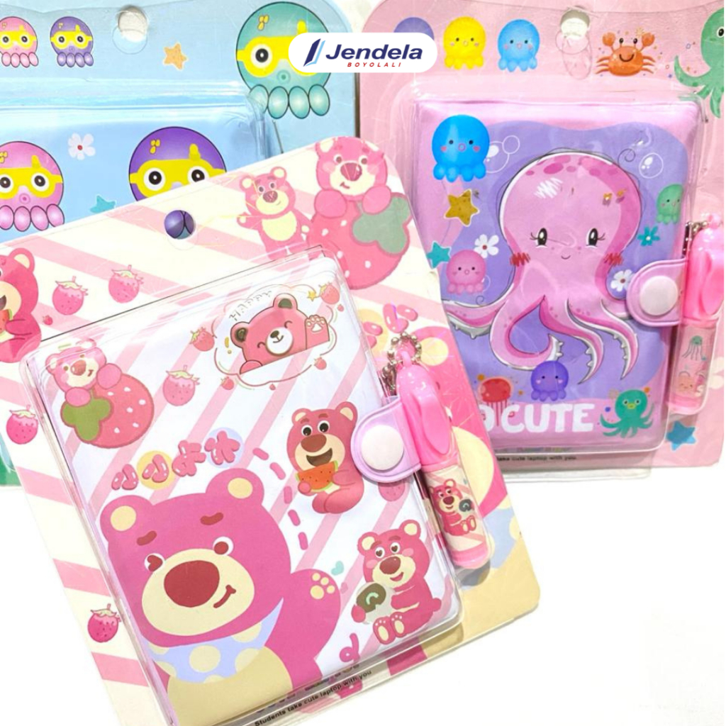 

Buku Dairy Kancing Karakter Lucu Lotso One Piece Notebook Memo Diary Memo Pen