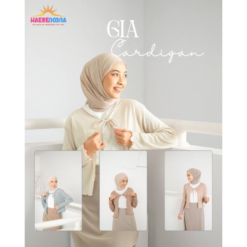 GIA Cardigan | Cardigan simple | Cardigan polos | Cardigan Wanita | Cardigan Aesthetic | Outer Aesth