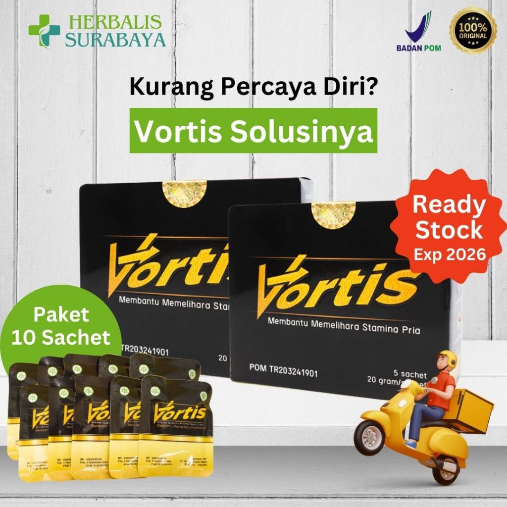 BIG PROMO VORTIS Herbal Alami Original Vortis Original Dr. Yusuf Bachmid 10 Sachet | Vortis Herbal S