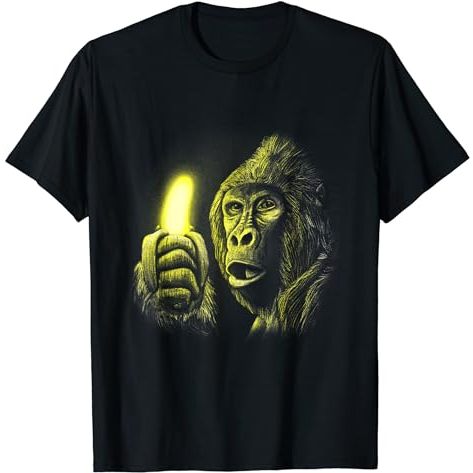 Kaos Baju Anak Laki Perempuan Gorilla Carrying Banana Funny Monkey Costume Wild Animal T-Shirt 1 2 3 4 5 6 7 8 9 10 11 12 Tahun Import Fashion Atasan Distro Bayi Hitam Putih Navy Premium Kartun Custom Nama Bahan Katun Cewek Cowok
