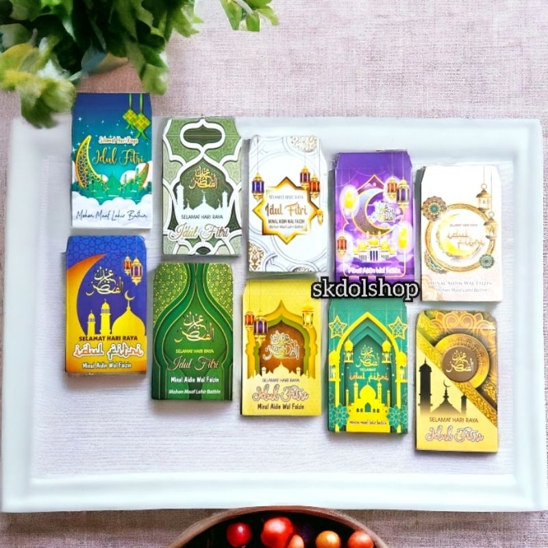 

Amplop lebaran angpau lebaran karakter Masjid serie D ukuran medium isi 50 lembar mix gambar