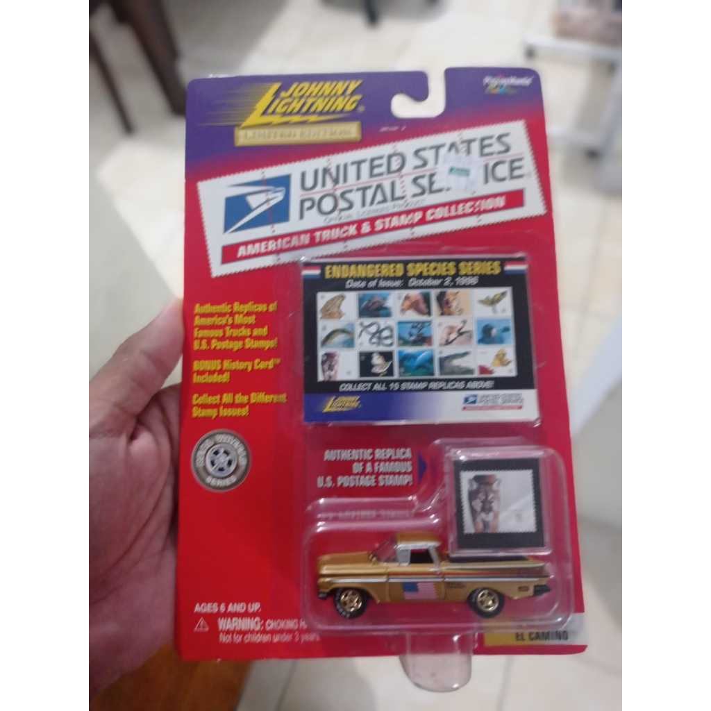 Johnny lightning 1959 chevy el camino pickup united postal + prangko