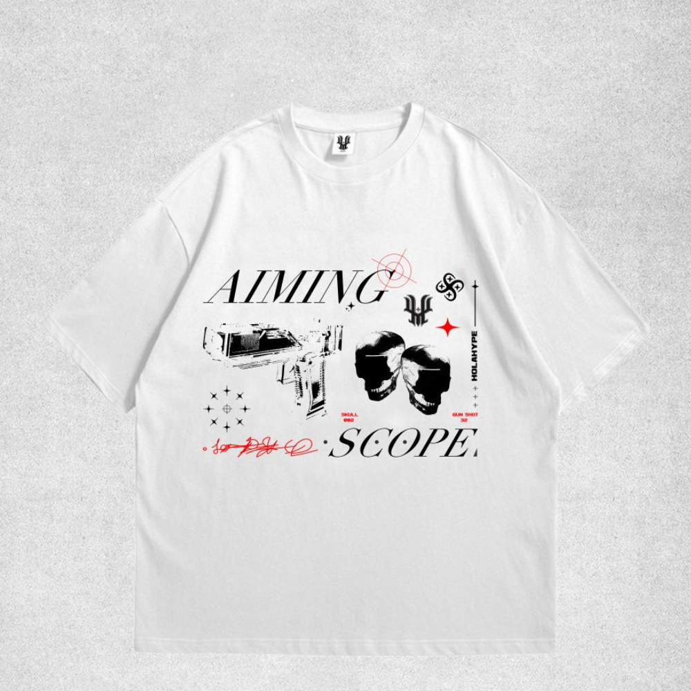 KAOS DISTRO ORIGINAL / HOLAHYPE / AIMING / T SHIRT PREMIUM PRIA / KAOS PUTIH POLOS /  KAOS STREETWEA