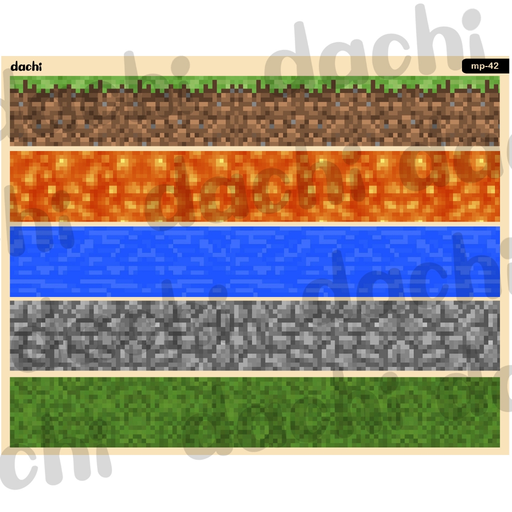 

Dachi Decorative Sticker Minecraft Element Series MP-42