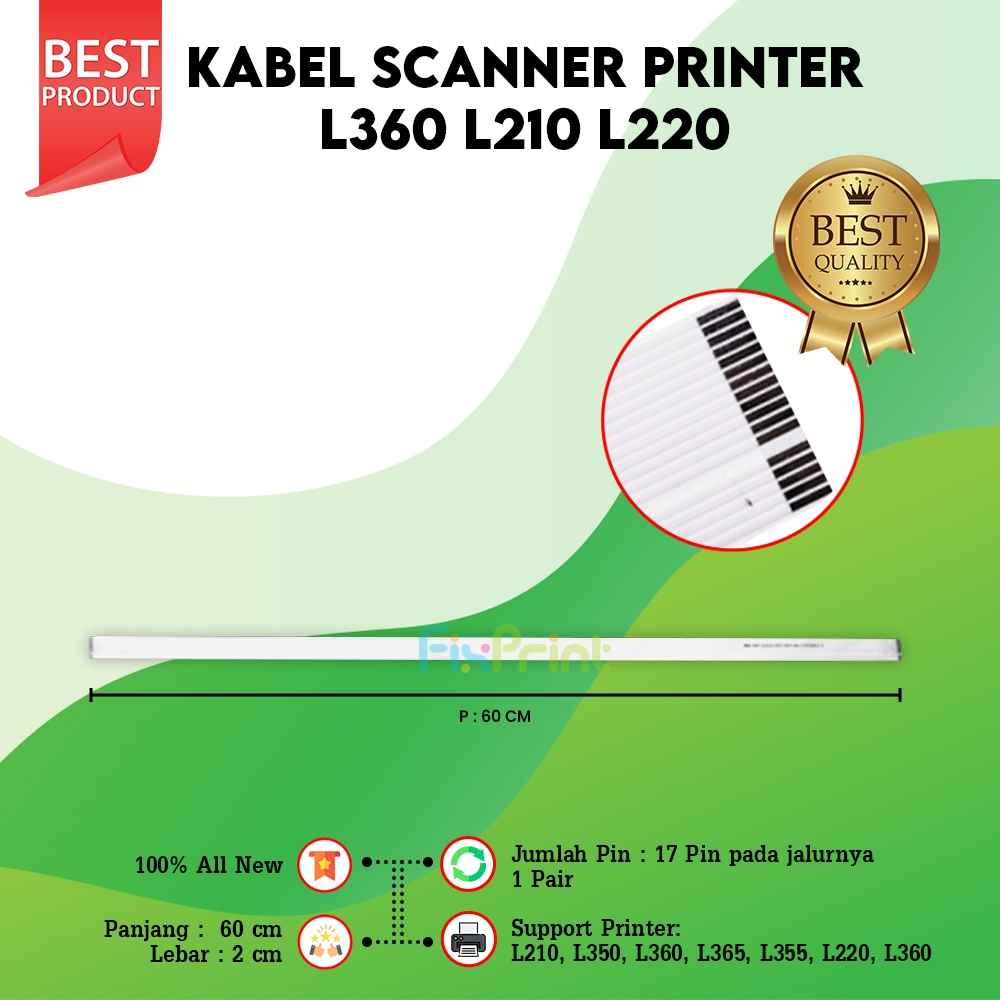 Kabel Head Scanner Epsn L550 L555 Flexible Cable Printer L565 L-565