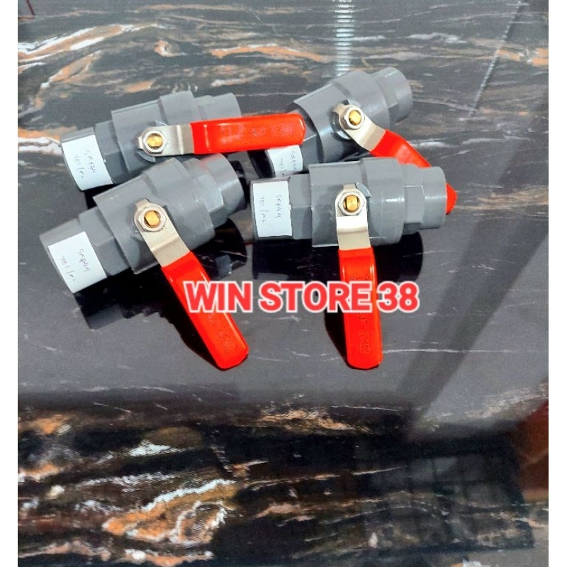 Stop Kran 1/2" 3/4" 1"Pvc Gagang Besi/Stop Kran Air