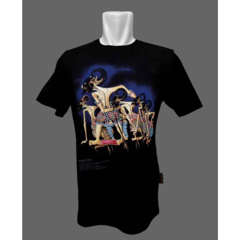 Kaos Kirangan Gambar Pandawa Lima, Kaos Gambar Tokoh Wayang