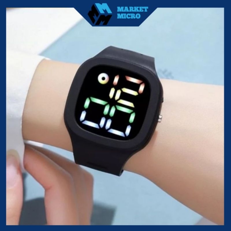JAM TANGAN PRIA WANITA | Jam Tangan Digital LED | LED Watch Warna Warni
