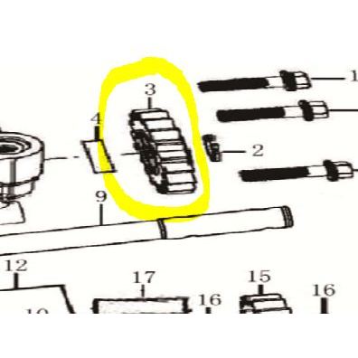 Gigi Pompa Oli 18T Motor Roda Dua VIAR Cross 250cc EC