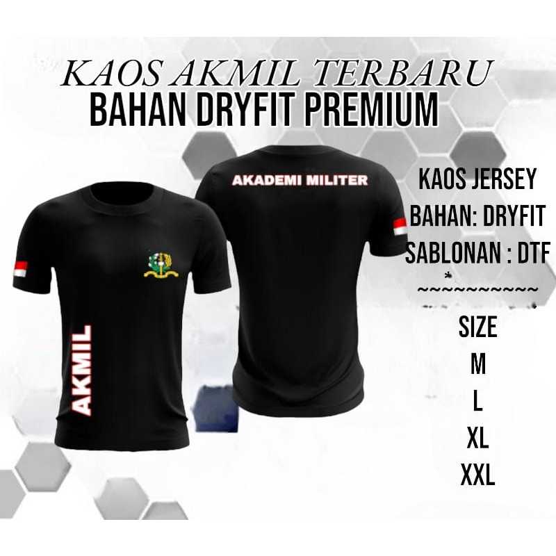 Kaos Jersey Akmil Terbaru / Jersey akmil / Bahan Dryfit Milano