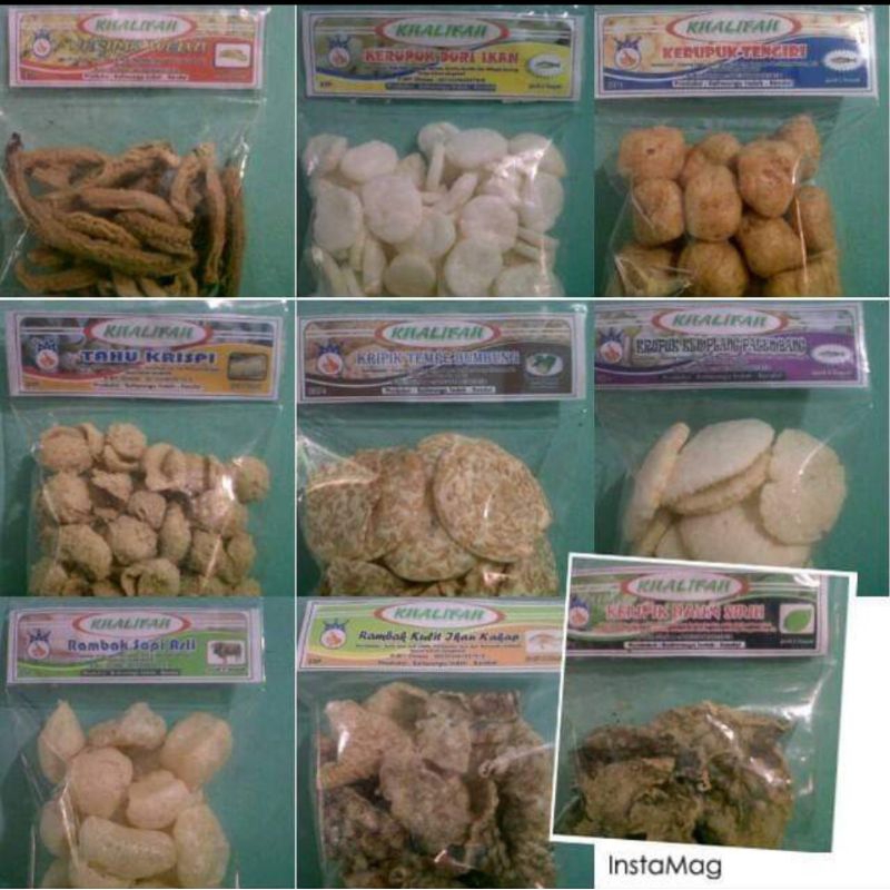 

Snack makanan ringan, aneka jenis makanan kripik, kripik tempe kripik tahu dll