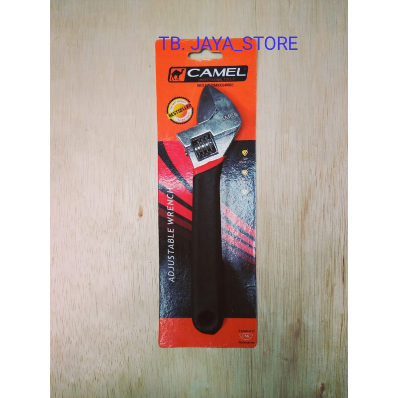 KUNCI INGGRIS 8 INCH CAMEL GAGANG KARET / CAMEL GAGANG KARET