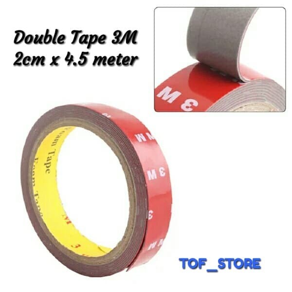 

Double Tape 3M Foam Merah 10 mm x 5 meter