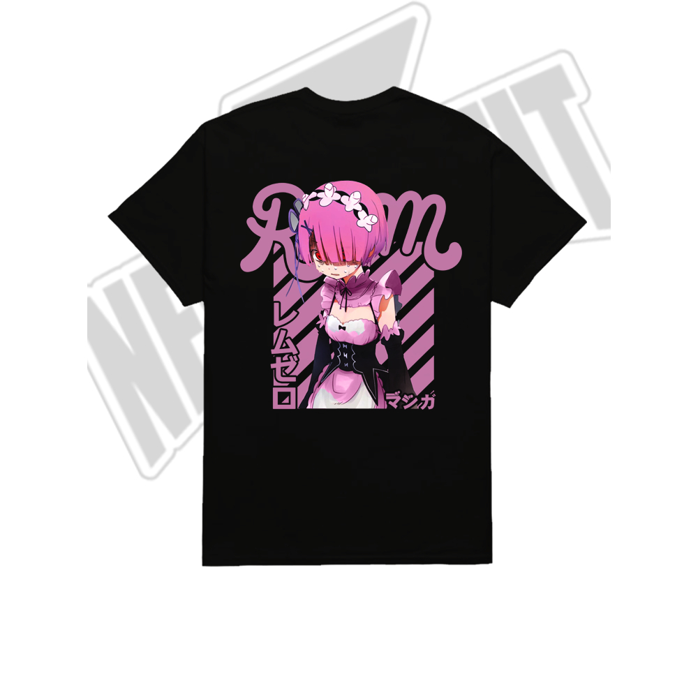 Kaos Baju T shirt Anime Distro REM RE ZERO MAID SUBARU EMILIA SATELLA RAM Manga Jepang Original