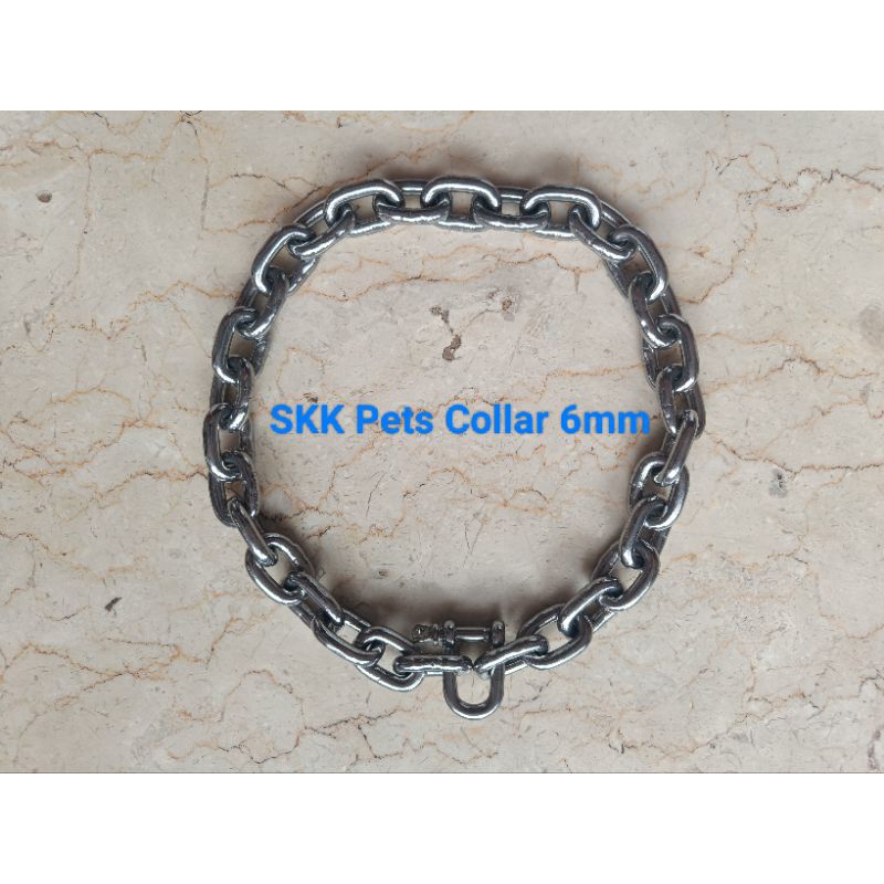 Kalung Anjing / Dog Collar Stainless 6mm Link D Bold