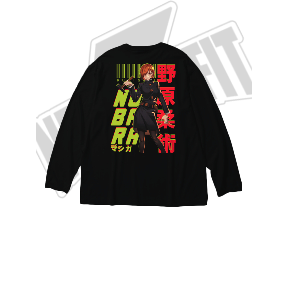 Kaos T shirt Distro Anime Lengan Panjang NOBARA KUGISAKI JUJUTSU KAISEN Manga Jepang Wibu