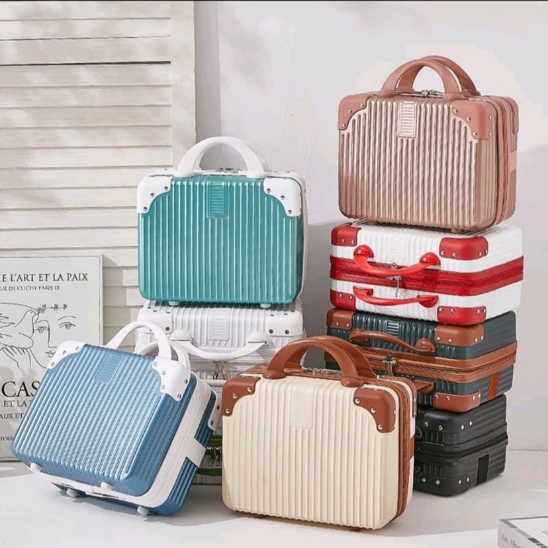 [ JUANJR ] Beauty Case Koper Kecil Koper Mini Koper Makeup Ukuran 12Inch Ukuran 14Inch Koper Cantik