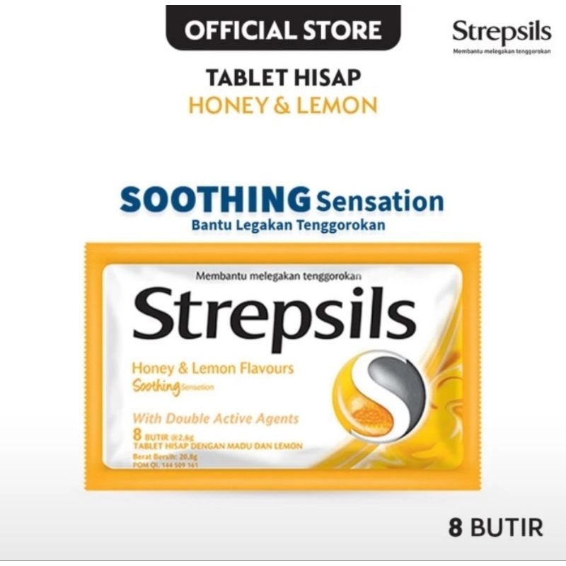 

Strepsils Honey Lemon Sachet Isi 8 Tablet