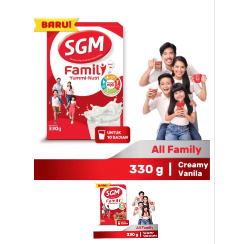 

SGM Family Yummi-Nutri Coklat dan Vanila 350g
