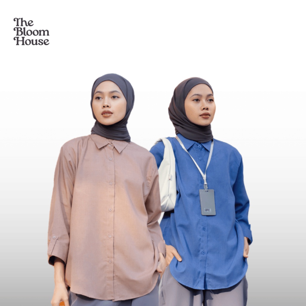 1212 Promo Brand KEMEJA POLOS INDIRA KATUN SUPERNOVA PREMIUM SHIRT BTS B88 Baju  Atasan  Wanita  Ter