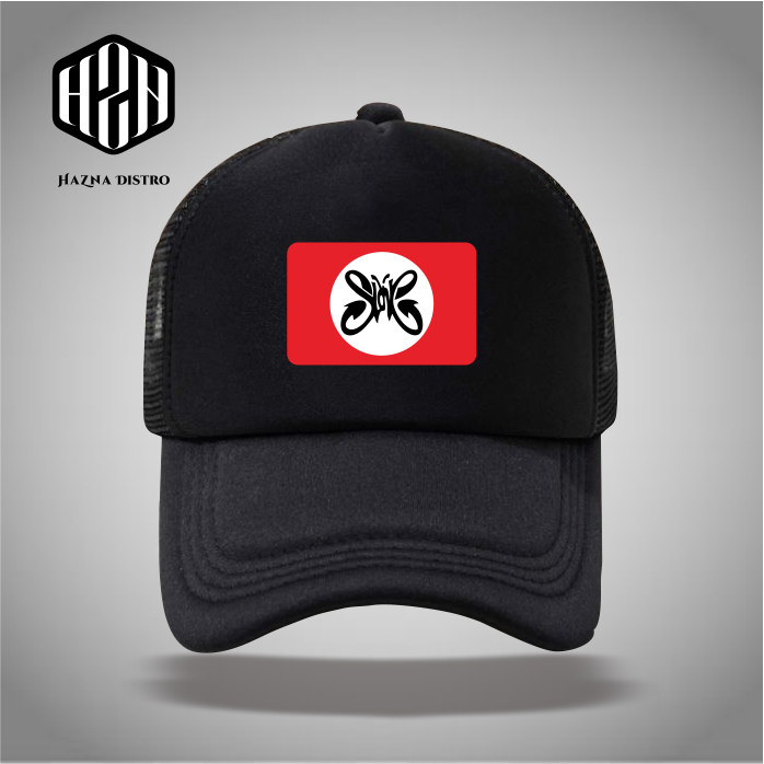 Topi trucker slank berlogo slank - slank peace - topi piss - topi slank - topi distro - topi jaring 