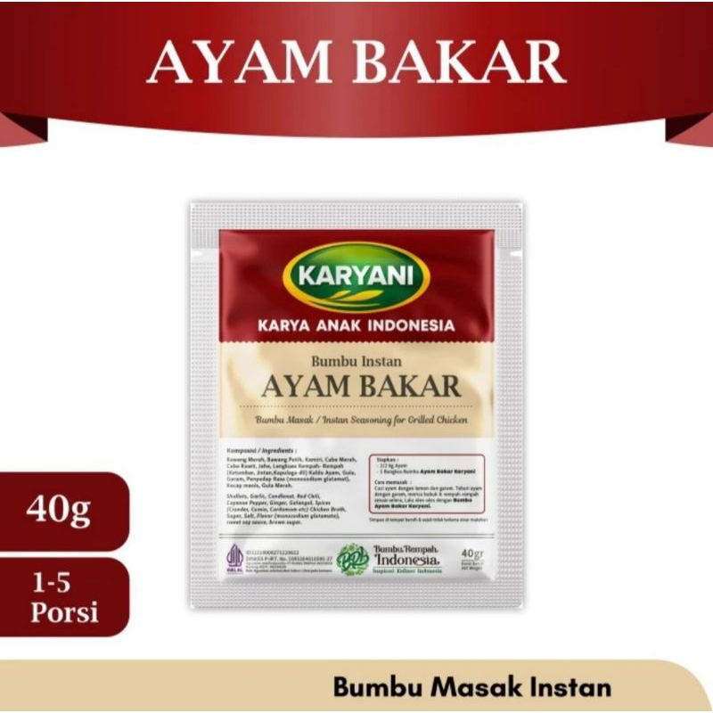 

Bumbu ayam bakar instan // Bumbu rempah asli // Bumbu jadi
