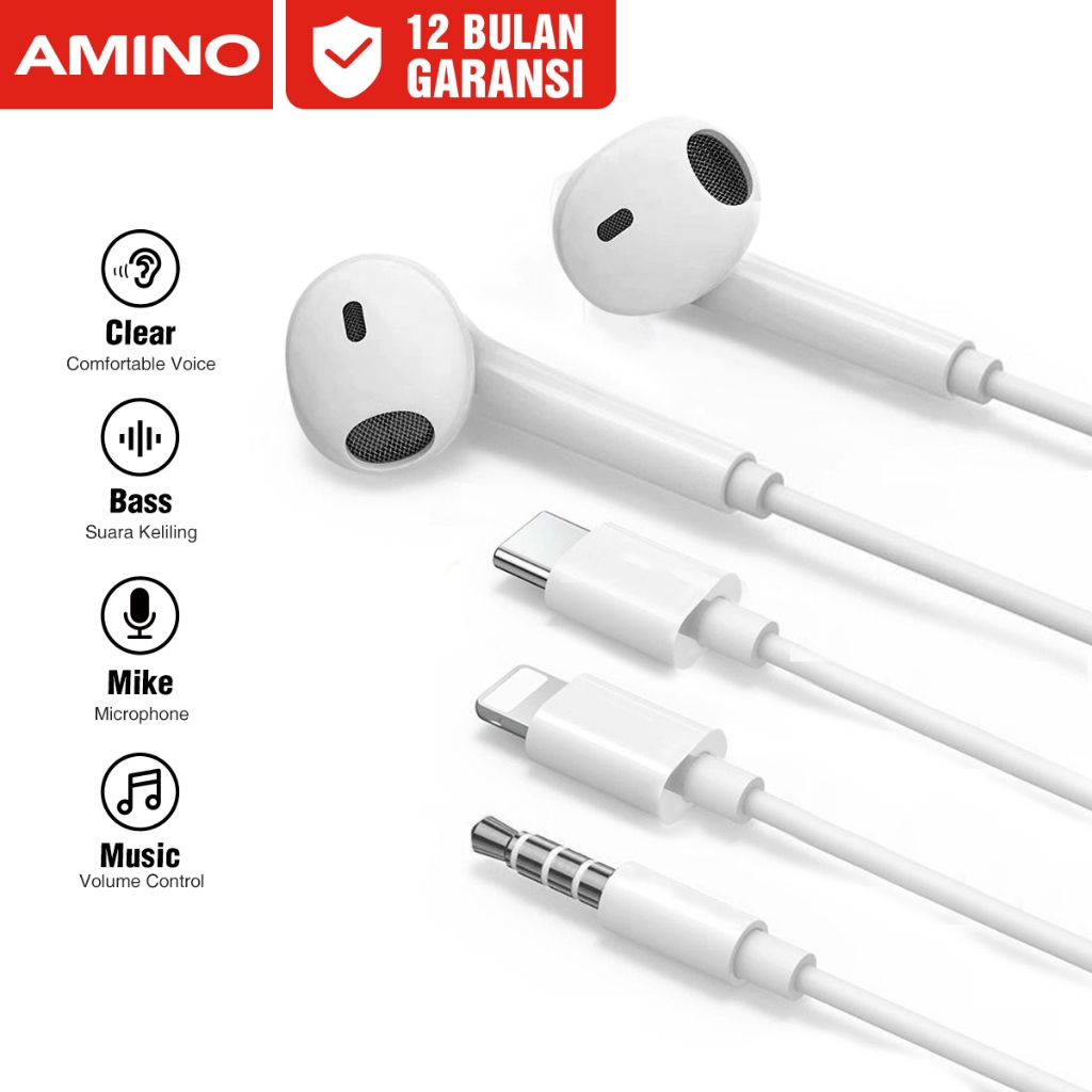 AMINO Headset  In-Ear Wired Headset Wired Earphone / With Mic Universal Phone / 3.5mm Plug Jack / Un