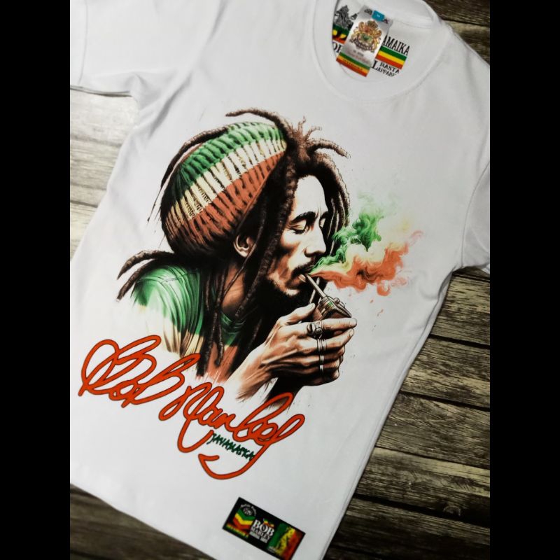 Kaos Bob Marley Baju Rasta Distro Reggae Original Javamaika Rasta Apparel