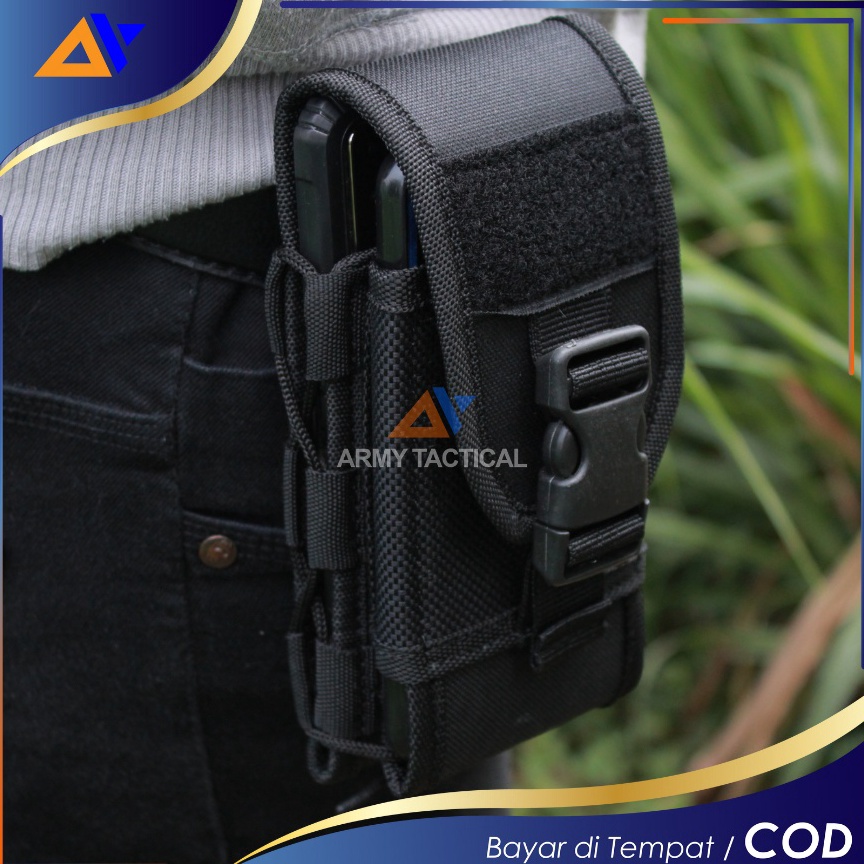 Hemat IdZz6Z Tempat Sarung HP Pinggang KANVAS TACTICAL Tas Dompet Handphone Pouch Hp Pria Atribut Sa