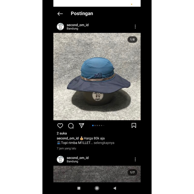 topi millet cap dan rimba