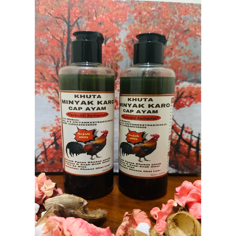 Minyak Panas Untuk urut Cap ayam/Minyak Karo Asli Cap Ayam, Minyak Pijat