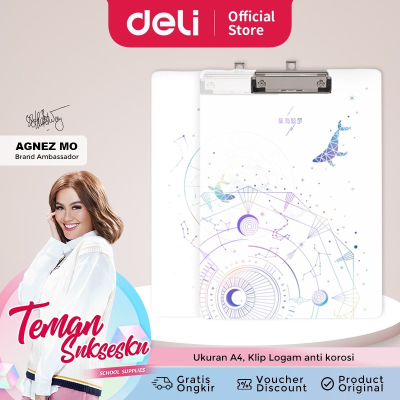 

Deli Vertical Clipboard Papan Jalan A4 Bahan Plastik PP 72603