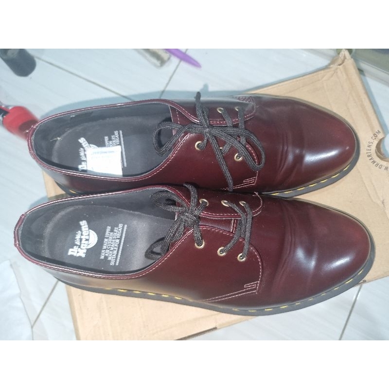 dr. martens 1461 vegan cherry red size us 12 uk 46.