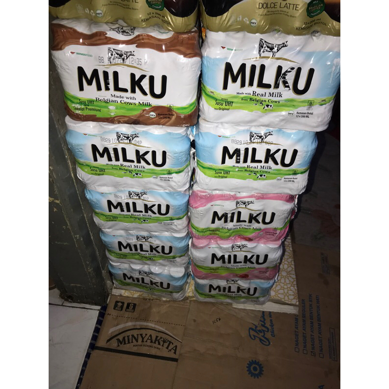 

Milku tersedia 3 varian rasa isi 12 x 200ml by shanumfood