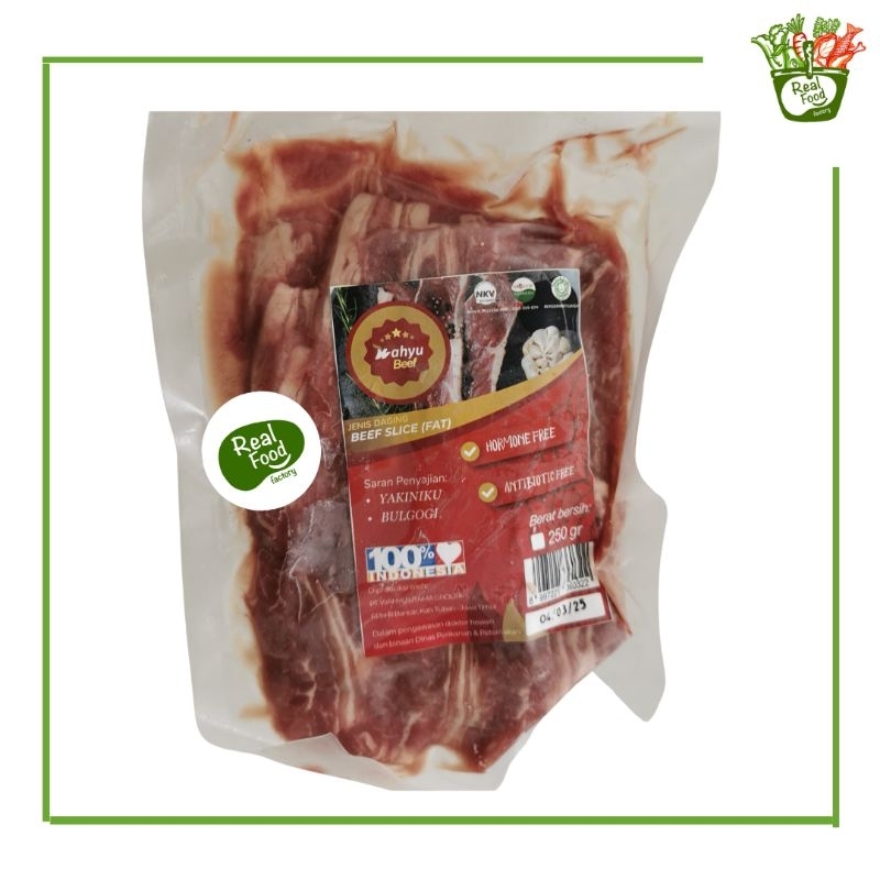 

GRASS FED BEEF SLICE (WAHYU BEEF BERSERTIFIKAT ORGANIK) 250g