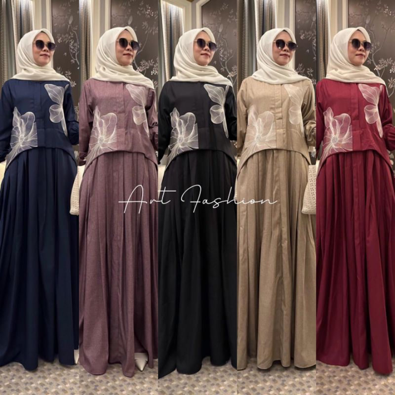 GAMIS BORDIR ELEGANT ART FASHION GALLERY CUTNYAK ACEH